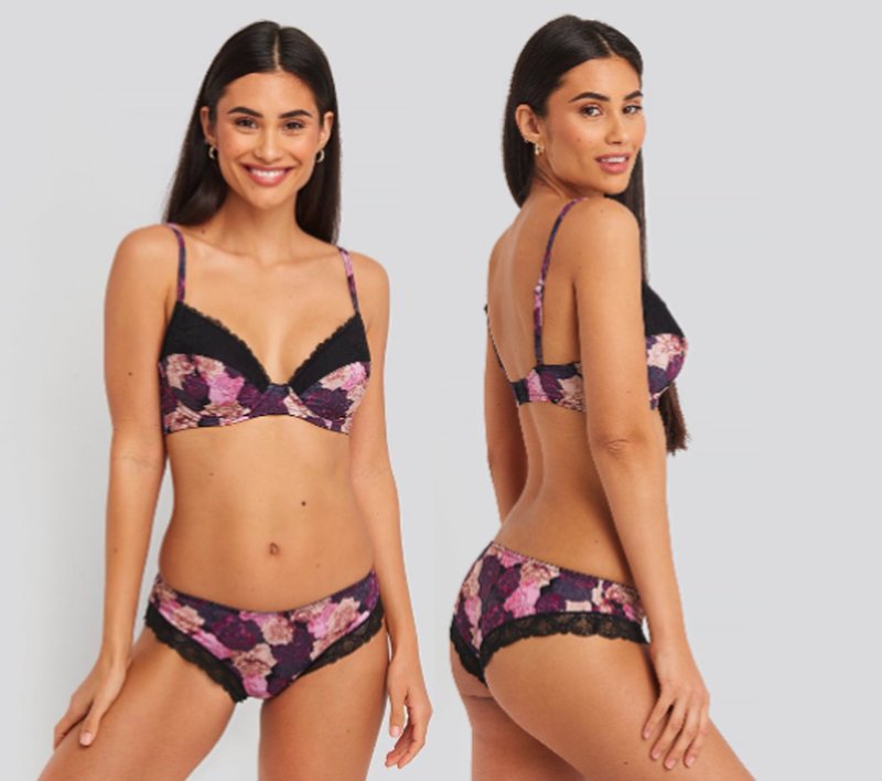 Blommigt underklädesset från NA-KD Blommigt underklädesset från NA-KD